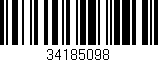 Código de barras (EAN, GTIN, SKU, ISBN): '34185098'