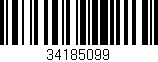 Código de barras (EAN, GTIN, SKU, ISBN): '34185099'
