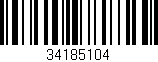 Código de barras (EAN, GTIN, SKU, ISBN): '34185104'