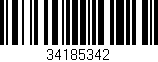 Código de barras (EAN, GTIN, SKU, ISBN): '34185342'