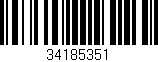 Código de barras (EAN, GTIN, SKU, ISBN): '34185351'