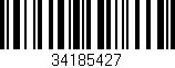 Código de barras (EAN, GTIN, SKU, ISBN): '34185427'