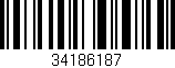 Código de barras (EAN, GTIN, SKU, ISBN): '34186187'