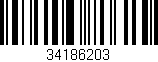Código de barras (EAN, GTIN, SKU, ISBN): '34186203'