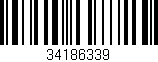 Código de barras (EAN, GTIN, SKU, ISBN): '34186339'