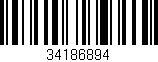 Código de barras (EAN, GTIN, SKU, ISBN): '34186894'