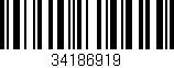 Código de barras (EAN, GTIN, SKU, ISBN): '34186919'