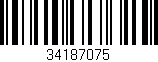 Código de barras (EAN, GTIN, SKU, ISBN): '34187075'