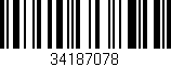 Código de barras (EAN, GTIN, SKU, ISBN): '34187078'