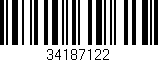 Código de barras (EAN, GTIN, SKU, ISBN): '34187122'