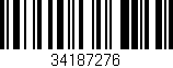 Código de barras (EAN, GTIN, SKU, ISBN): '34187276'