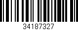 Código de barras (EAN, GTIN, SKU, ISBN): '34187327'