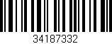 Código de barras (EAN, GTIN, SKU, ISBN): '34187332'