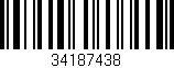Código de barras (EAN, GTIN, SKU, ISBN): '34187438'