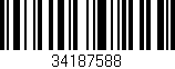 Código de barras (EAN, GTIN, SKU, ISBN): '34187588'