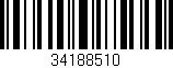 Código de barras (EAN, GTIN, SKU, ISBN): '34188510'
