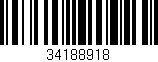Código de barras (EAN, GTIN, SKU, ISBN): '34188918'