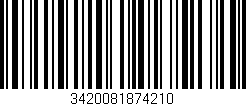 Código de barras (EAN, GTIN, SKU, ISBN): '3420081874210'