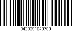 Código de barras (EAN, GTIN, SKU, ISBN): '3420391048783'