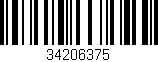 Código de barras (EAN, GTIN, SKU, ISBN): '34206375'