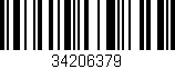 Código de barras (EAN, GTIN, SKU, ISBN): '34206379'