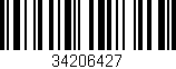 Código de barras (EAN, GTIN, SKU, ISBN): '34206427'