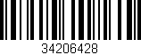 Código de barras (EAN, GTIN, SKU, ISBN): '34206428'