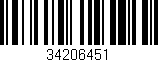 Código de barras (EAN, GTIN, SKU, ISBN): '34206451'