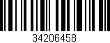 Código de barras (EAN, GTIN, SKU, ISBN): '34206458'