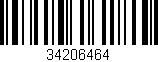 Código de barras (EAN, GTIN, SKU, ISBN): '34206464'