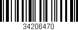 Código de barras (EAN, GTIN, SKU, ISBN): '34206470'