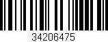 Código de barras (EAN, GTIN, SKU, ISBN): '34206475'