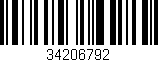 Código de barras (EAN, GTIN, SKU, ISBN): '34206792'
