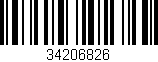 Código de barras (EAN, GTIN, SKU, ISBN): '34206826'