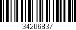 Código de barras (EAN, GTIN, SKU, ISBN): '34206837'