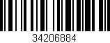 Código de barras (EAN, GTIN, SKU, ISBN): '34206884'
