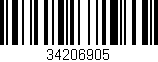 Código de barras (EAN, GTIN, SKU, ISBN): '34206905'