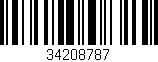 Código de barras (EAN, GTIN, SKU, ISBN): '34208787'