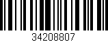 Código de barras (EAN, GTIN, SKU, ISBN): '34208807'