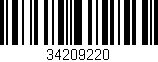 Código de barras (EAN, GTIN, SKU, ISBN): '34209220'