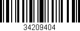 Código de barras (EAN, GTIN, SKU, ISBN): '34209404'