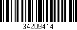Código de barras (EAN, GTIN, SKU, ISBN): '34209414'