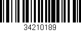 Código de barras (EAN, GTIN, SKU, ISBN): '34210189'