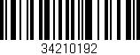 Código de barras (EAN, GTIN, SKU, ISBN): '34210192'