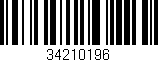 Código de barras (EAN, GTIN, SKU, ISBN): '34210196'