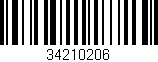 Código de barras (EAN, GTIN, SKU, ISBN): '34210206'