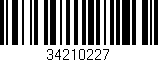 Código de barras (EAN, GTIN, SKU, ISBN): '34210227'