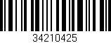 Código de barras (EAN, GTIN, SKU, ISBN): '34210425'