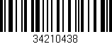 Código de barras (EAN, GTIN, SKU, ISBN): '34210438'