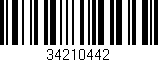 Código de barras (EAN, GTIN, SKU, ISBN): '34210442'
